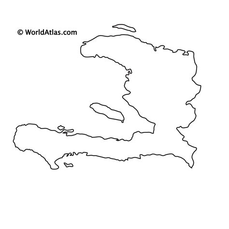 haiti map silhouette